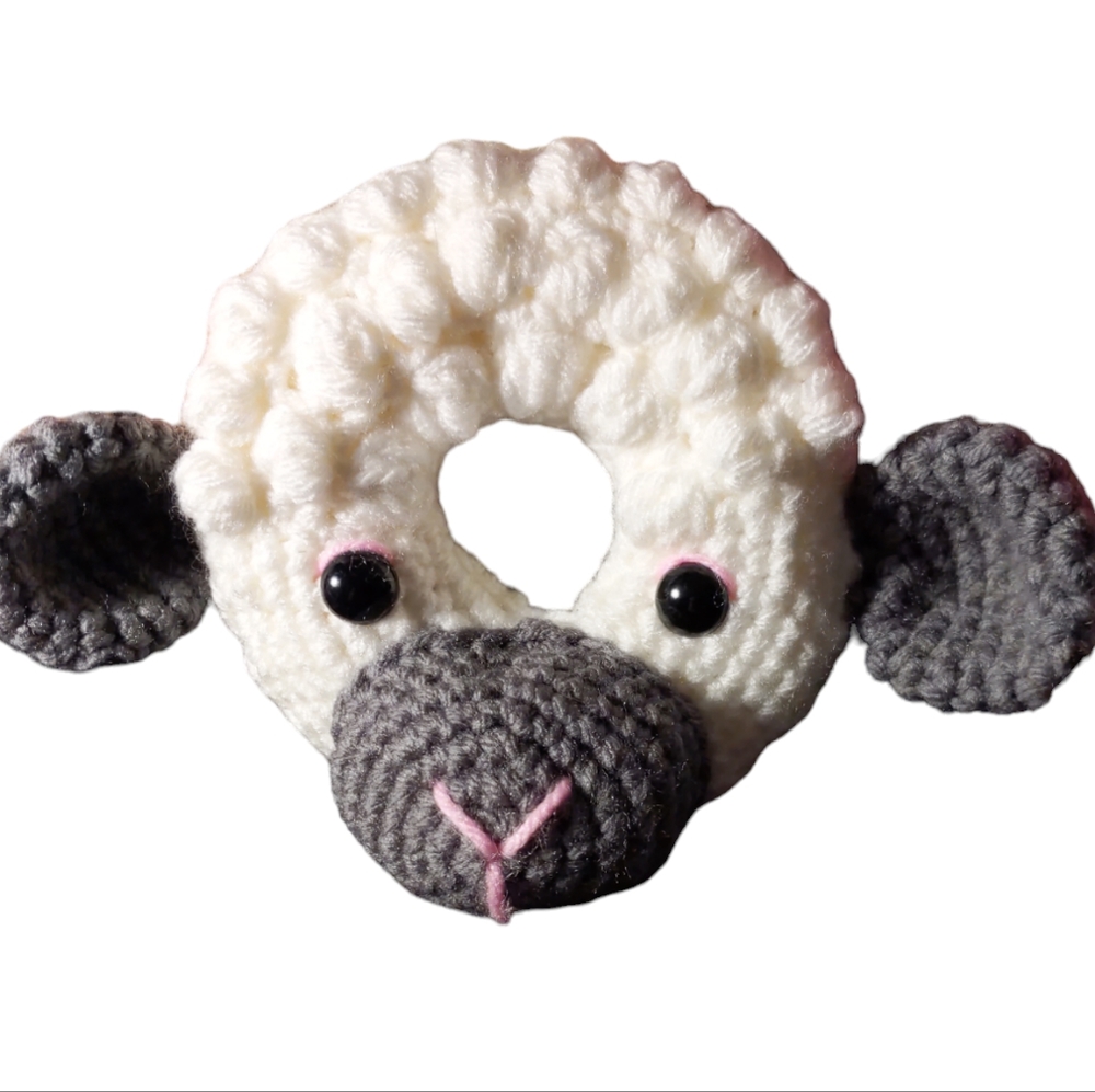 Lamb Donut Ring Crochet Handmade Pin Cushion